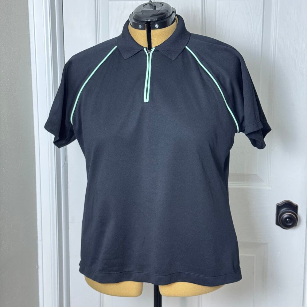 EP Pro Tour Dry Golf Polo Shirt XL 1/4 Zip Performance Raglan Short Sleeve - Picture 1 of 13